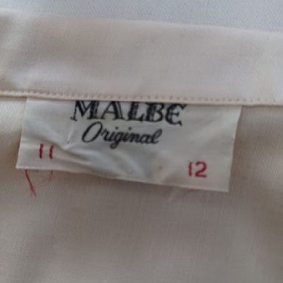 Vintage 60s Malbe Original 2 Pc Size 12 Appliqué Shirt and Slim Ankle Pant Suit - Picture 16 of 16